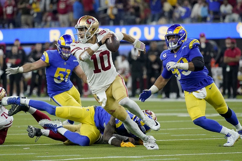 NFC championship サンフランシスコ・49ers vsロサンゼルス・ラムズの